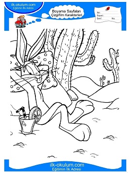 Çocuklar İçin Bugs Bunny Boyama Sayfaları 